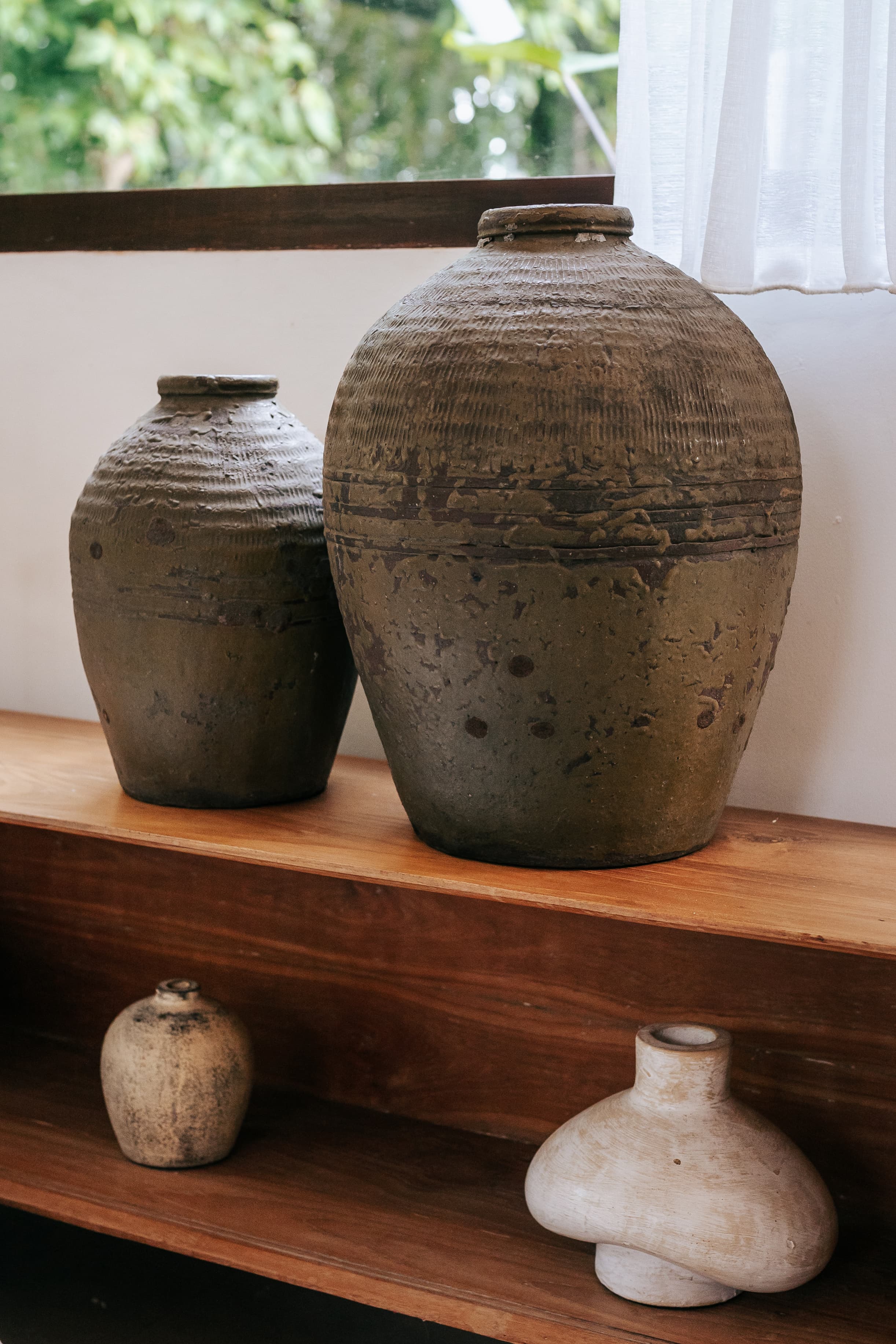 Vintage reclaimed furniture and timeworn decor pieces